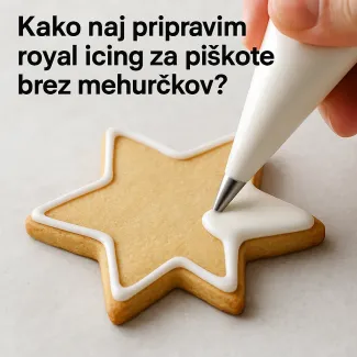 Kako naj pripravim royal icing za piškote brez mehurčkov?