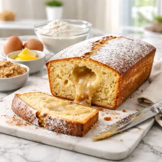 Pecivo z zlato skorjo, sveže narezano, pokaže zakaj pecivo v sredini ostane surovo na marmornem pultu