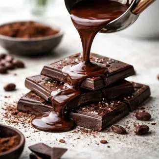 Kako doseči globlji okus čokolade brez dodatnega sladkorja s svilnato, gosto teksturo v minimalistični postrežbi