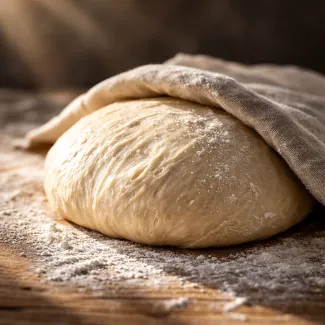 Testo med počitkom z vidno relaksacijo glutenske mreže in napeto strukturo