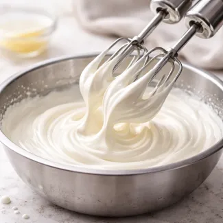 Mehki vrhovi stepene smetane na metlicah kažejo pravilno stopnjo zračne in stabilne teksture