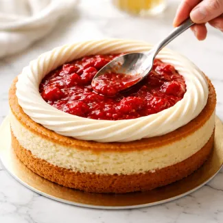 Gost sadni nadev med nanosom ostane znotraj robnega sloja kreme brez iztekanja