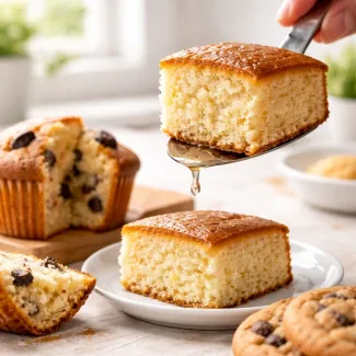 Sočen biskvit z mehko sredico, ki ohranja vlago in stabilno strukturo po rezu