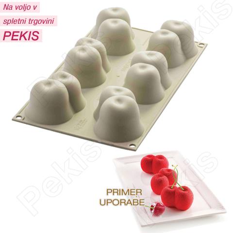 Silikomart silikonski pekač 3D Rdeča Češnja