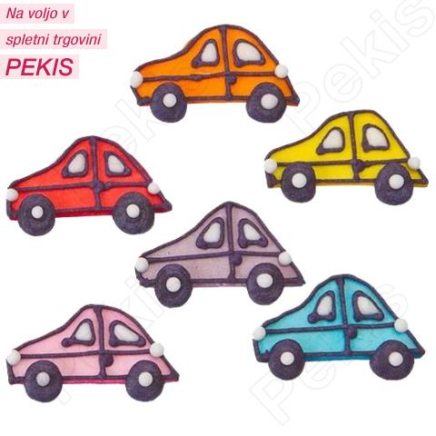Sladkorna dekoracija avtomobilčki (4 cm) 6 kosov