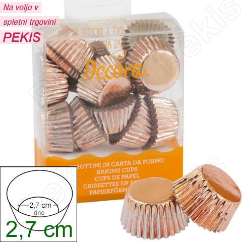 Decora papirčki za praline - Roza Zlati (rose gold), 180 kom