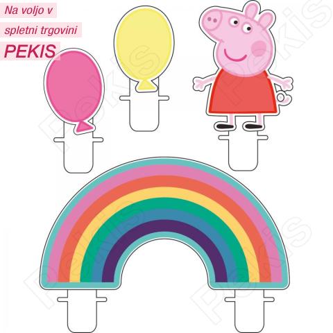 Svečke za torto Pujs pepa, 4 kosi