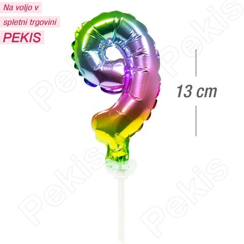 Topper za torto Mavrični Balon št.9