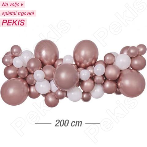 Lok iz balonov (Rose gold) 65 balonov