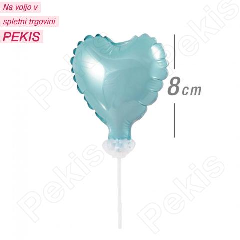 MINI folija balon moder srček
