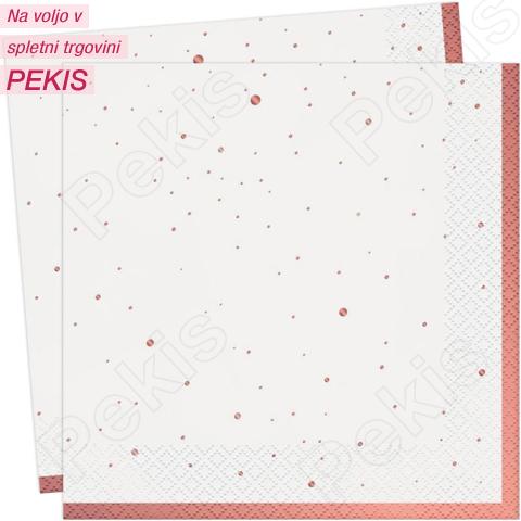 Servieti z Rose gold (roza zlato) obrobo