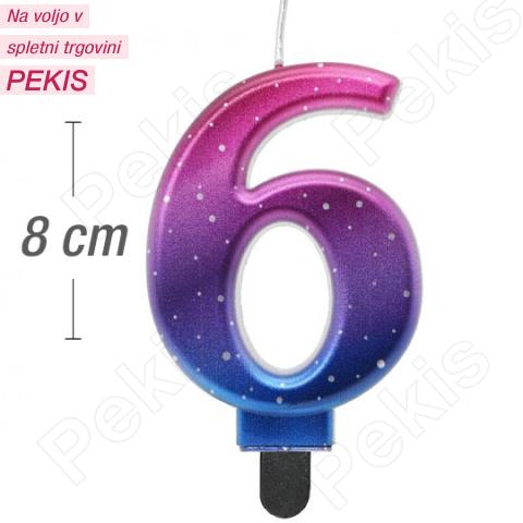 Metalik svečka Nočno nebo št.6