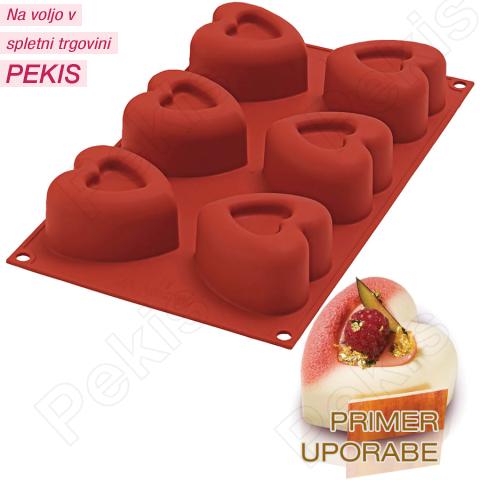 Silikomart silikonski pekač (7,2cm) srčki