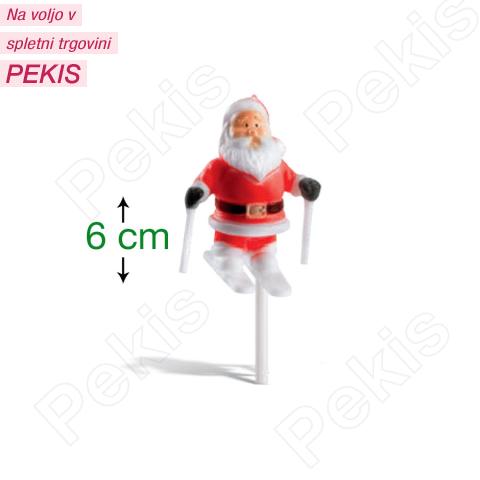 Božiček na smučeh dekoracija na palčki (6 cm) št.2