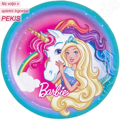 Papirnati krožniki Barbi Samorog 23 cm