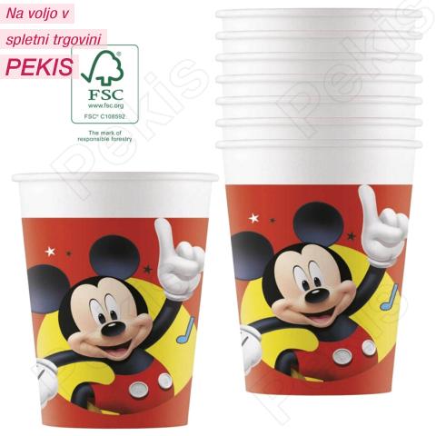 Papirnati kozarci Miki Miška 200 ml, 8 kom