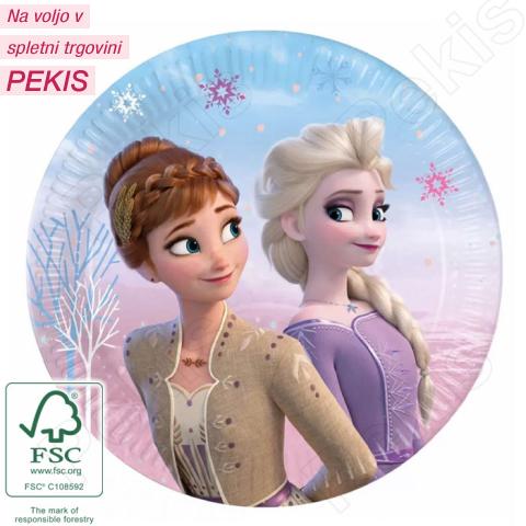 Papirnati krožniki Frozen 20 cm