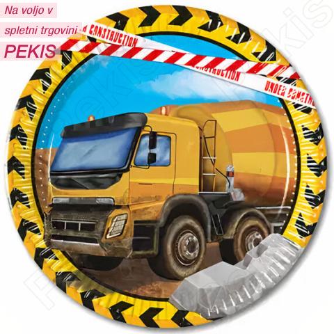 Papirnati krožniki Tovornjak 20 cm