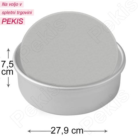 PME okrogel pekač z odstranljivim dnom Ø 27,9 x 7,5 cm, aluminij