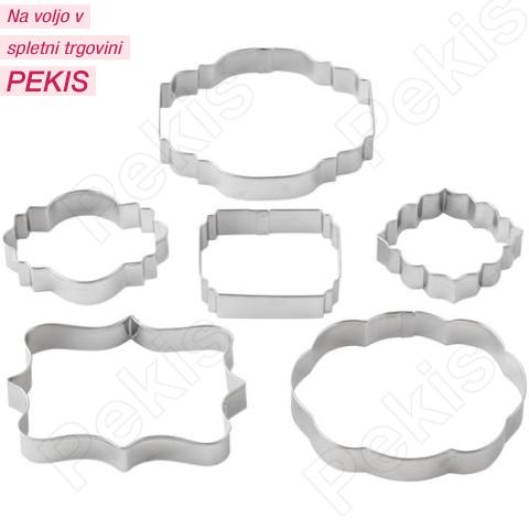 Wilton komplet podlag za napise, 6 delni