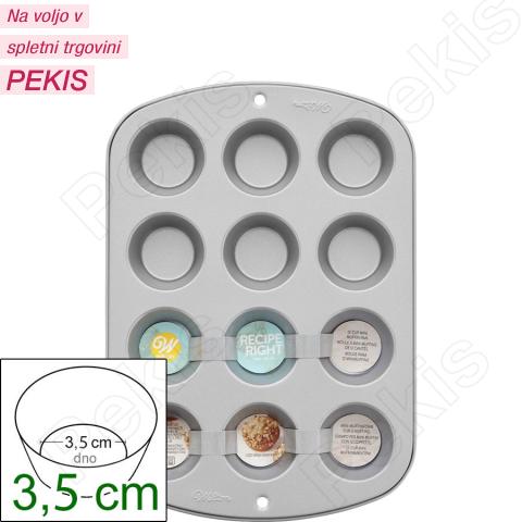 Wilton Recipe Right® nelepljiv pekač za 12 MINI muffinov