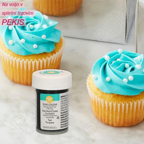 WILTON jedilno barvilo v pasti (Teal) ZELENO MODRA