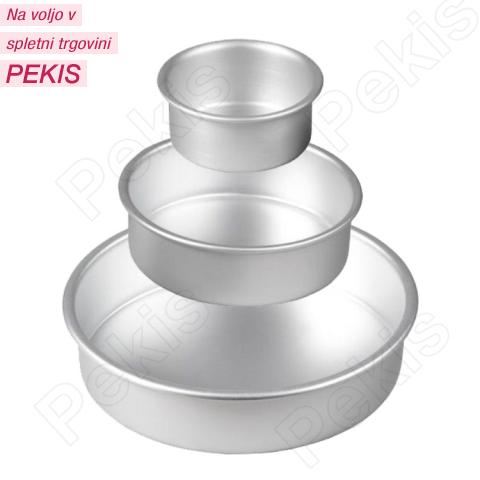 Wilton komplet manjših okroglih pekačev 10/15/20 cm, višina 5 cm