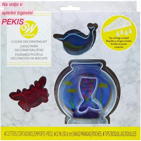 Wilton 4 modelčki + 4 vrečke za dekoriranje + 4 nastavki za dekoriranje