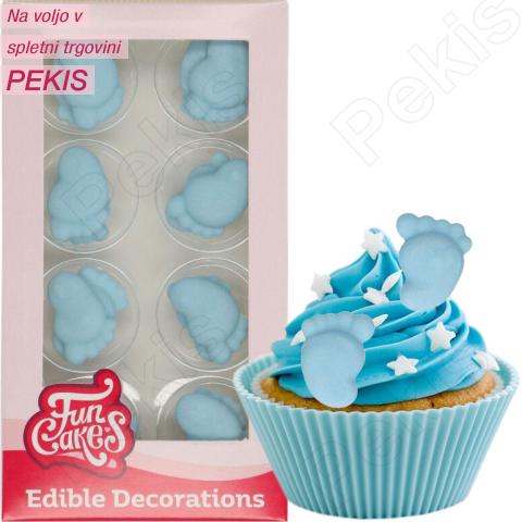Sladkorna dekoracija MODRE NOGICE (Baby Shower)