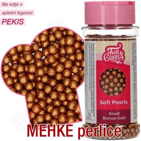 Mehke perlice (2 mm) BRONASTO ZLATE