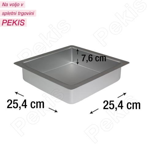 PME kvadraten pekač za biskvit 25,4 x 25,4 cm, višina 7,6 cm