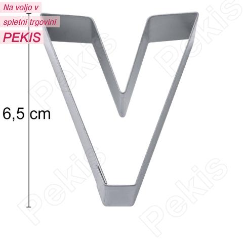 Modelček Črka 6,5cm, rostfrei, V