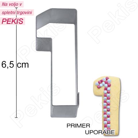 Modelček Številka 6,5cm, rostfrei, št.1