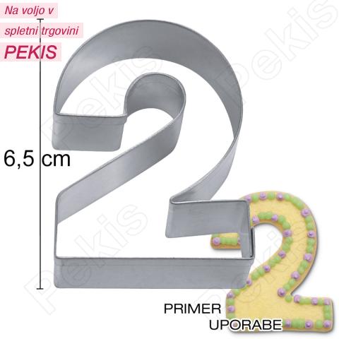 Modelček Številka 6,5cm, rostfrei, št.2