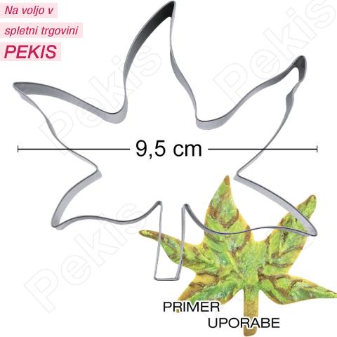 Modelček Bršljanov list 9,5cm, rostfrei