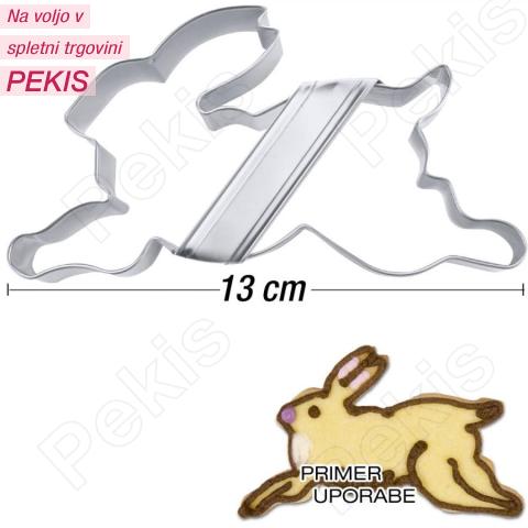 Modelček Zajec v skoku 13 cm, rostfrei
