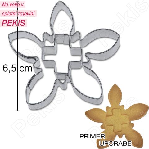 Modelček PLANIKA s križem 6,5cm, pločevina