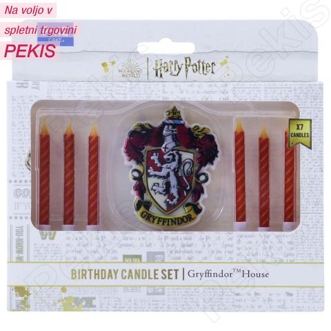 Komplet 7 svečk (Gryffindor) za torto