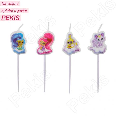 Svečke za torto Shimmer in Shine, 4 kom