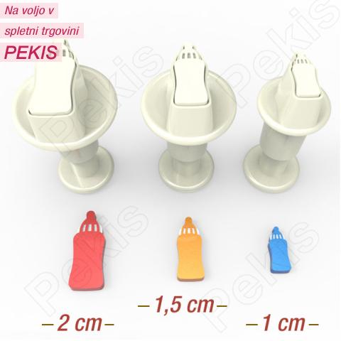MINI otroške stekleničke (modelčki na vzvod) 3 delni