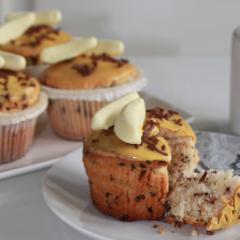 Recept za stracciatella-bananine muffine