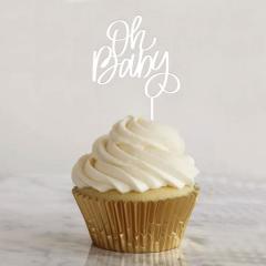 MINI bel topper za sladice Oh Baby (Baby Shower)