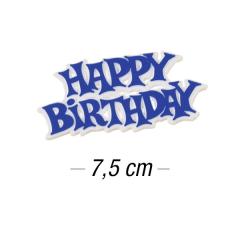 Topper za torto Happy Birthday 7,5 cm, Moder