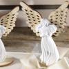 Figurica mini Angelček (s krili) na lesenem podstavku