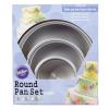 Wilton komplet manjših okroglih pekačev 10/15/20 cm, višina 5 cm