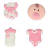 Jedilna Baby roza dekoracija (2cm) 12 kom (Baby Shower)