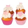 Jedilna Baby roza dekoracija (2cm) 12 kom (Baby Shower)