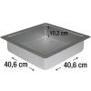 PME kvadraten pekač za biskvit 40,6 x 40,6 cm +3cm roba, višina 10,2 cm