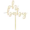 Topper za torto Oh Baby, les (Baby Shower)