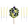 Komplet 7 svečk (Hufflepuff) za torto